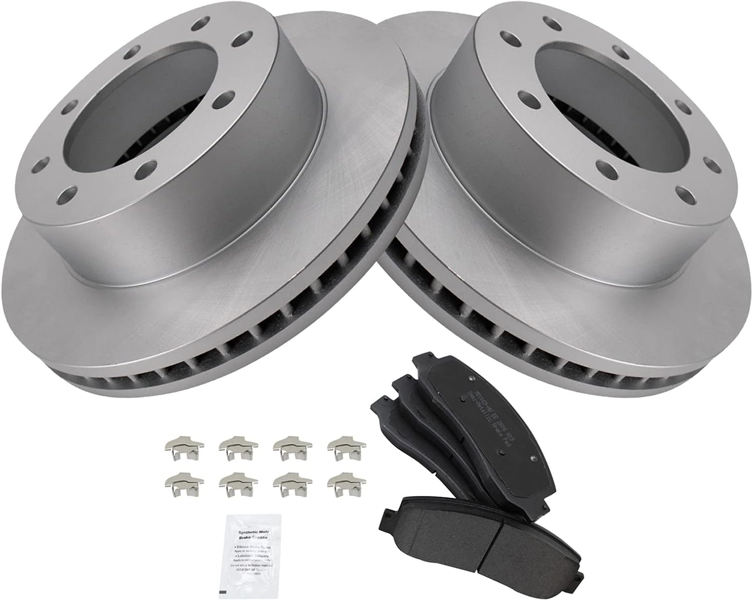 TRQ Front Brake Pad & Rotor Kit for 2005-2012 Ford F-250
