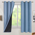 BGment Thermal Insulated 100% Blackout Curtains - Denim Blue 2 Panels