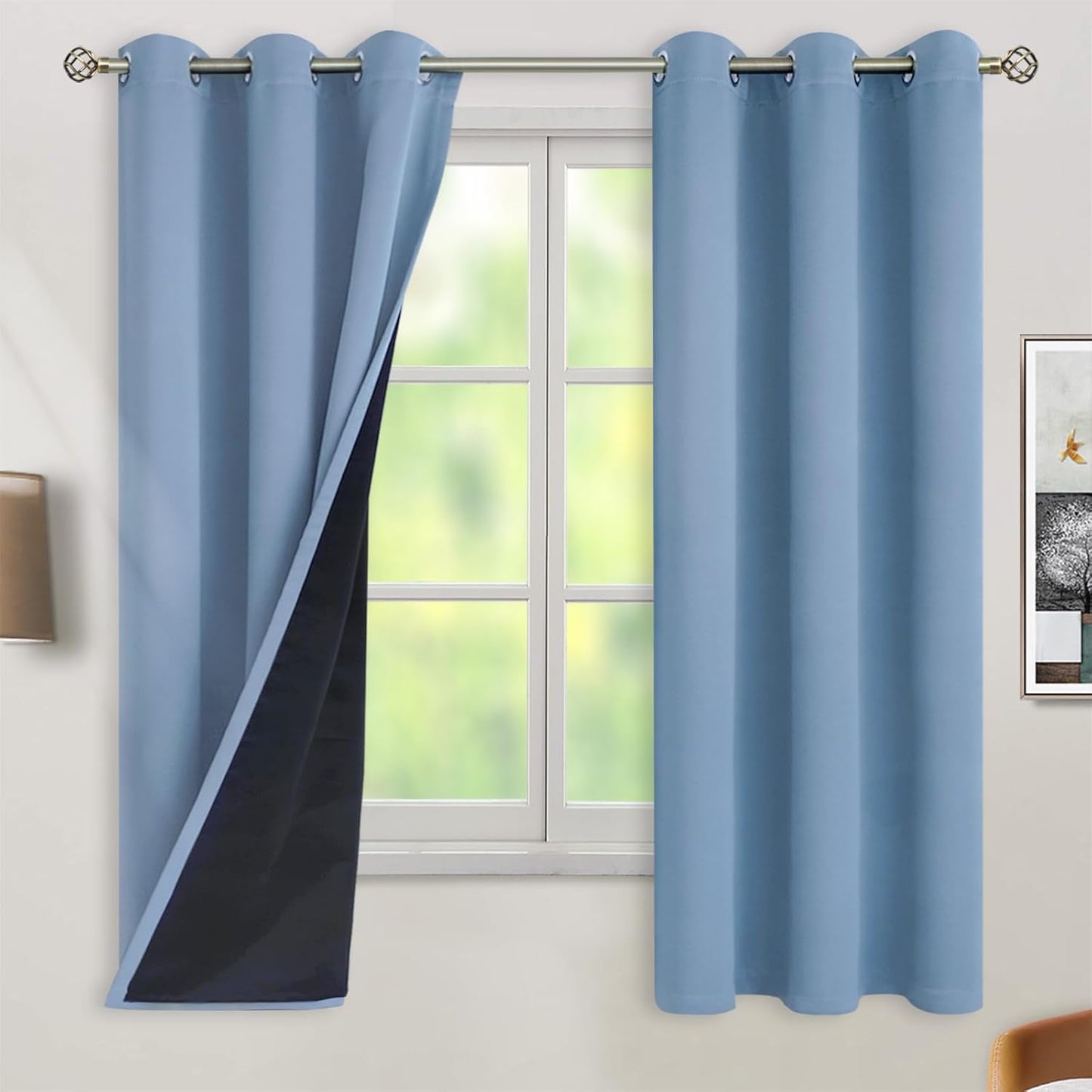 BGment Thermal Insulated Blackout Curtains for Bedroom Privacy