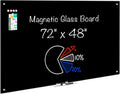 maxtek Black Dry Erase Board 72 in x 48 in - Frameless Glass