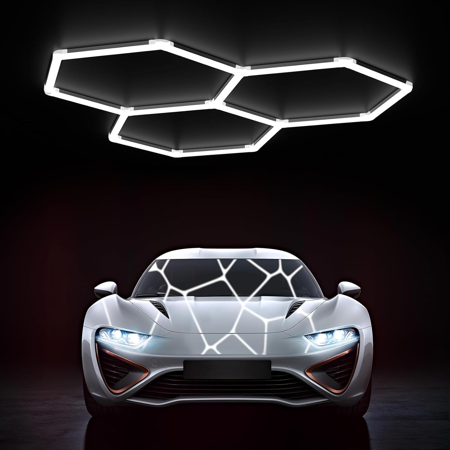 Ultra Bright DIY Hexagon LED Lights for Garage and Workshops