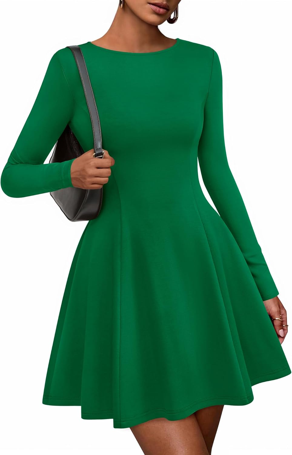 Elegant Classy Flowy A Line Long Sleeve Cocktail Dress for Women