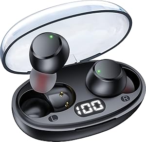 Mini Wireless Earbuds with LED Display and IPX7 Waterproof Design