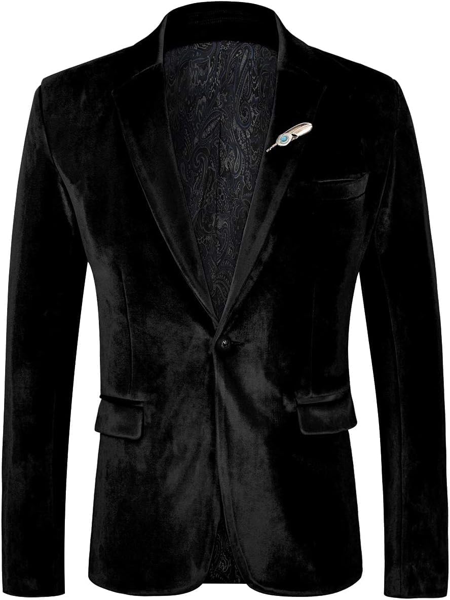 Stylish Slim Fit Velvet Blazer for Men - Perfect for Events