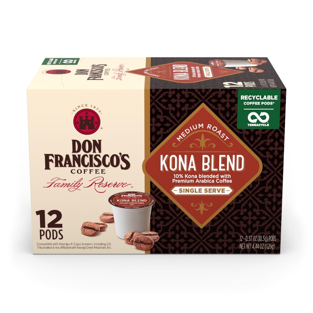 Kona Blend Medium Roast Pods - 10% Kona Coffee, Keurig Compatible