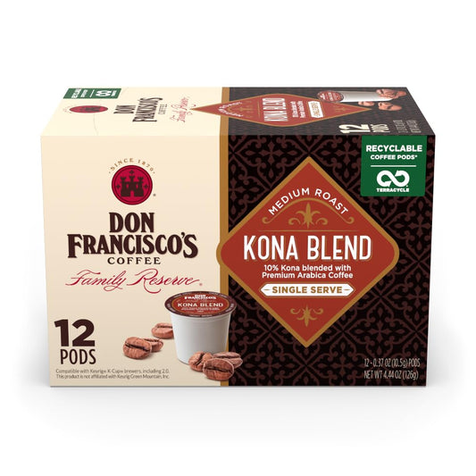Kona Blend Medium Roast Pods - 10% Kona Coffee, Keurig Compatible