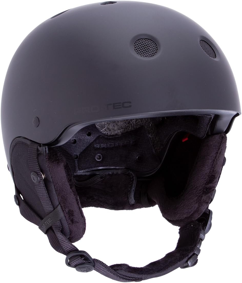 Pro-Tec Certified Snow Helmet - Versatile for Snowboard, Ski, Skate, Bike - Stealth Black