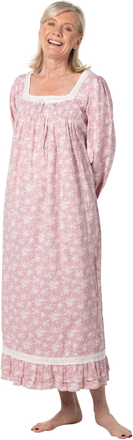 Victorian-Inspired Flannel Nightgowns for Women - Christmas Style