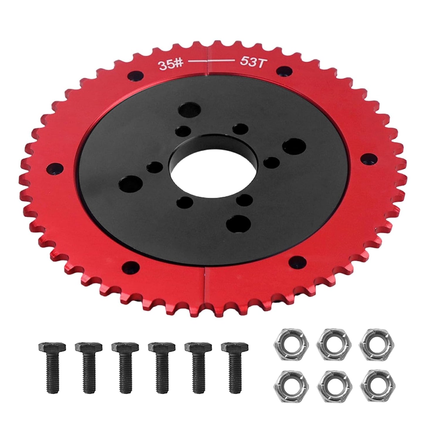 Universal 35 Chain 53T Split Sprocket for Mini Bikes and Go Karts