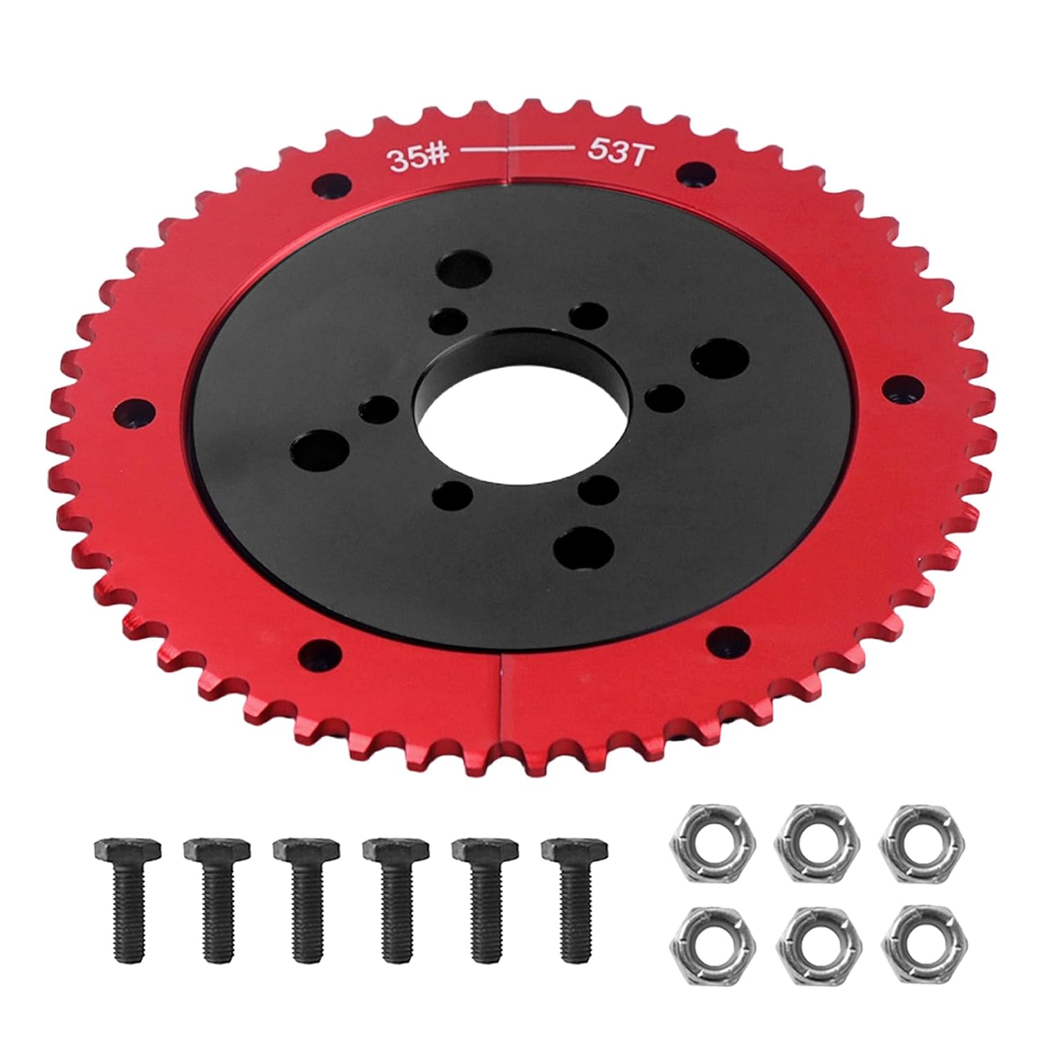 Universal 35 Chain 53T Split Sprocket for Mini Bikes and Go Karts
