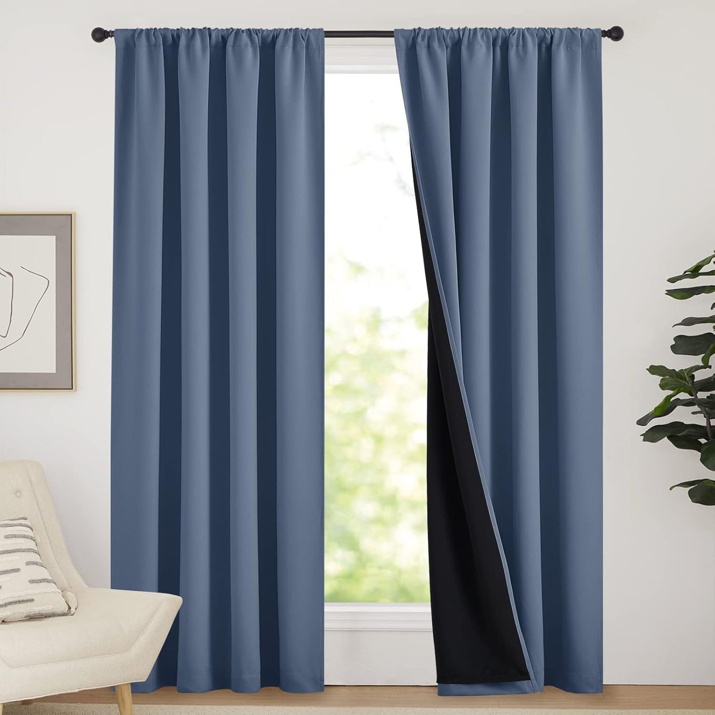 NICETOWN 100% Blackout Curtains for Energy Efficiency & Comfort
