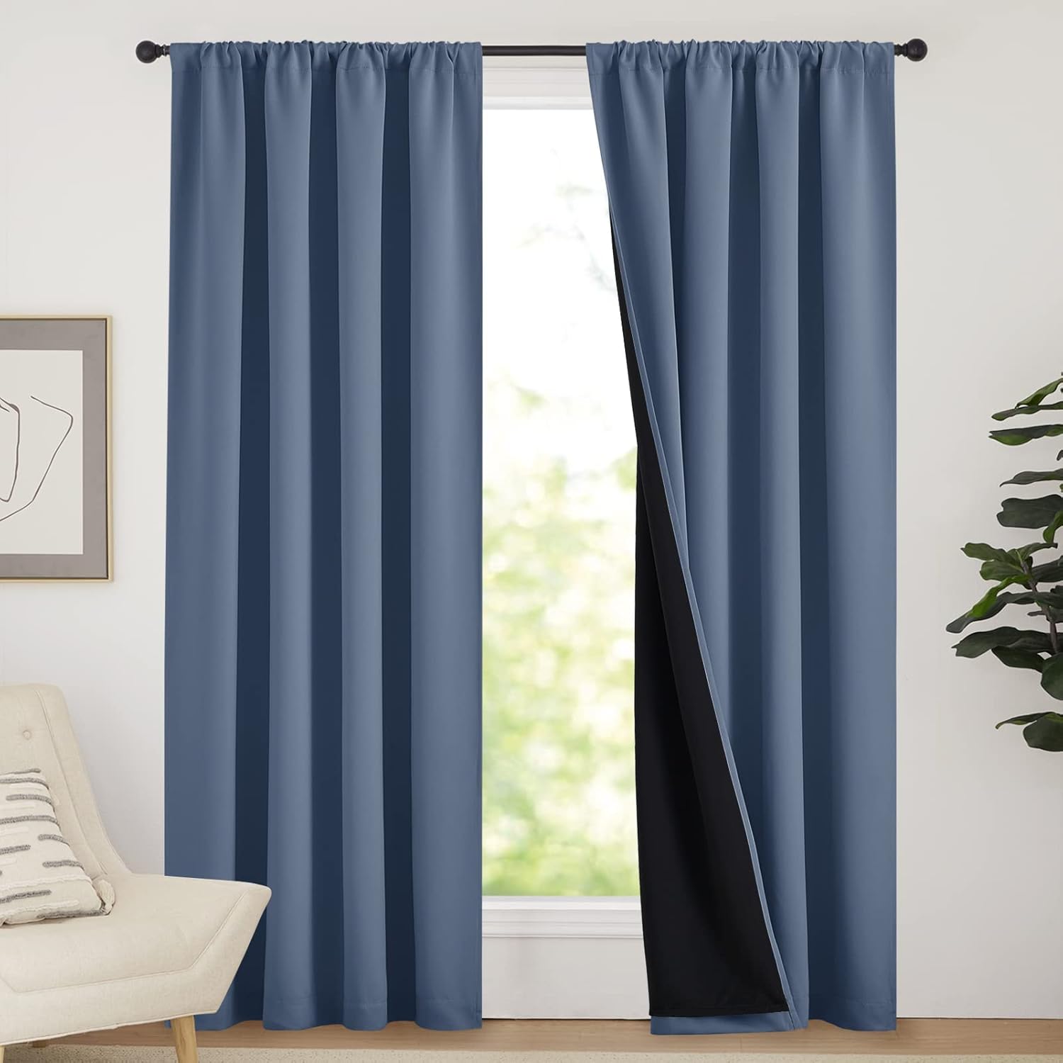 NICETOWN 100% Blackout Curtains for Energy Efficiency & Comfort