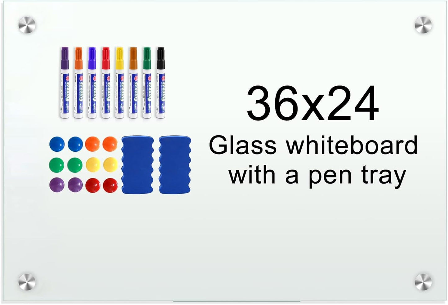 H-Qprobd Glass Whiteboard 36x24 Magnetic Dry Erase Board Review