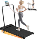 Walking Pad with Incline Folding Treadmill - Compact Under Desk