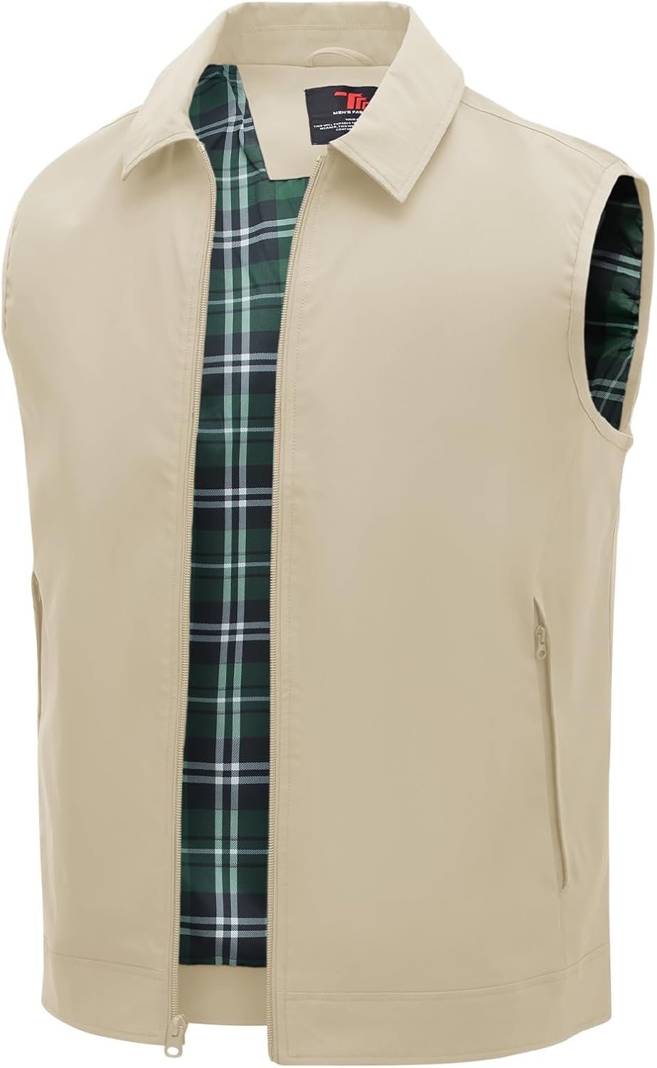 TBMPOY Men's Casual Lightweight Vest with 3 Zip Pockets
