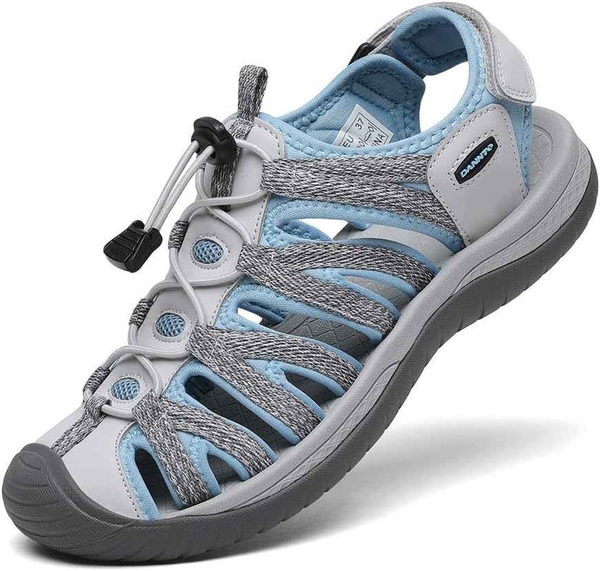 Dannto Women's Closed Toe Hiking Sandals for Outdoor Comfort
