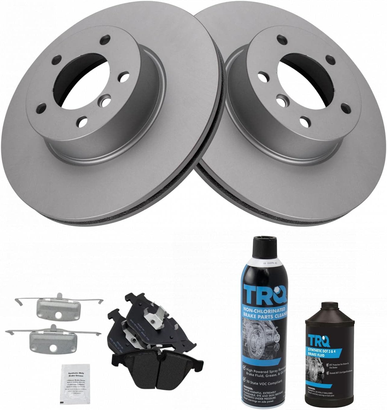 TRQ Front Brake Pad & Rotor Kit for BMW 328i and X1 Models