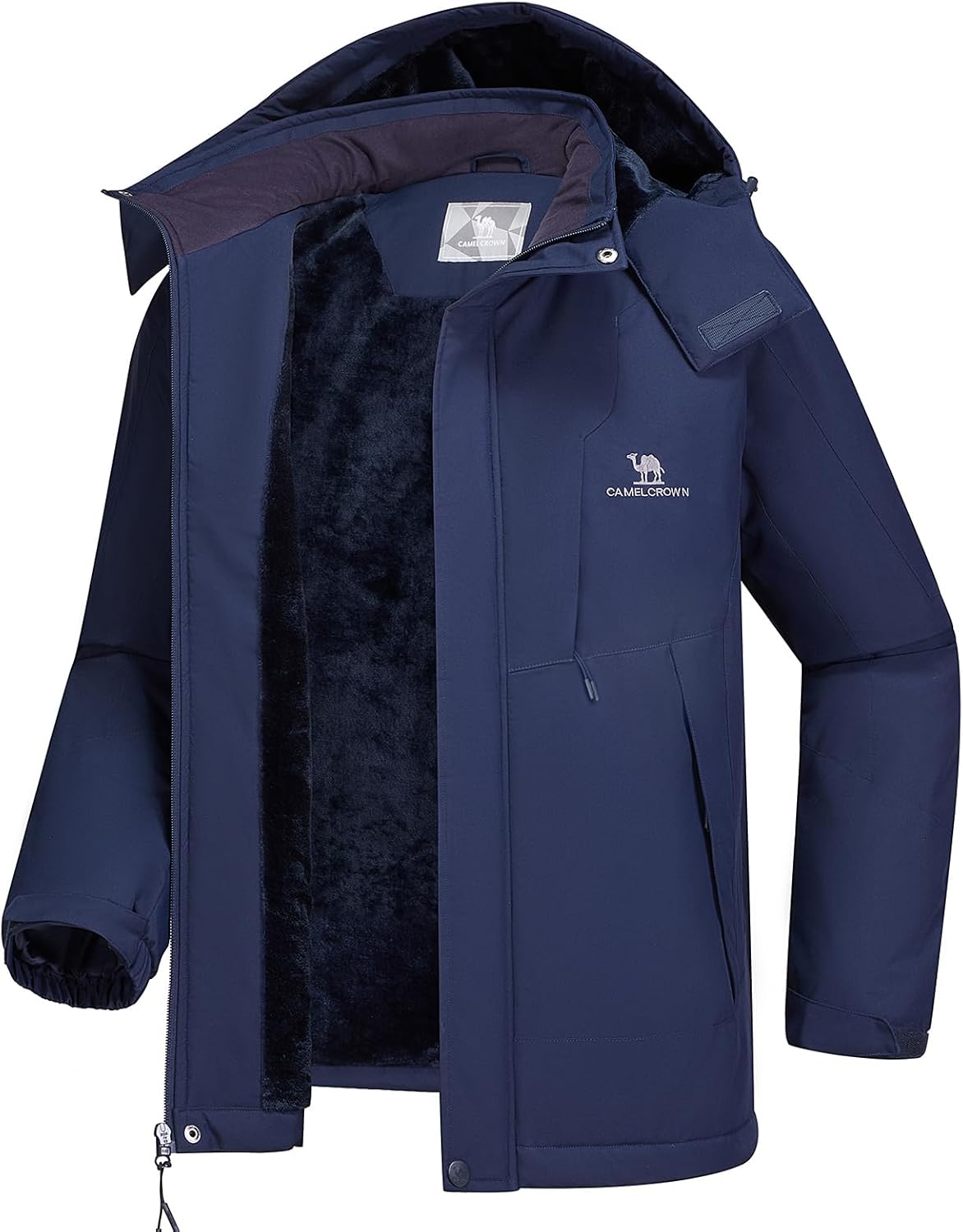 CAMEL CROWN Men's Winter Coat Waterproof Ski Jacket for Outdoors