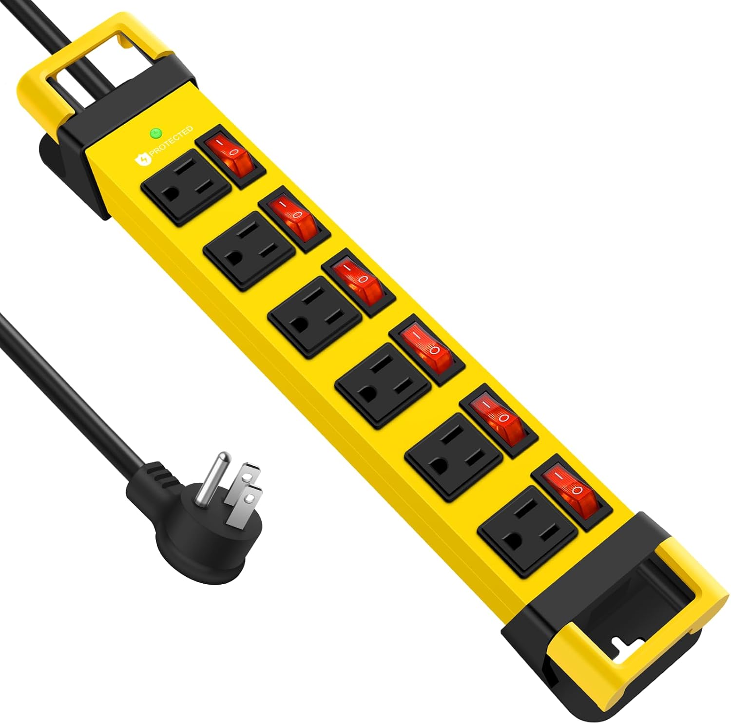 Heavy Duty Power Strip with 6 Outlets and Individual Switches