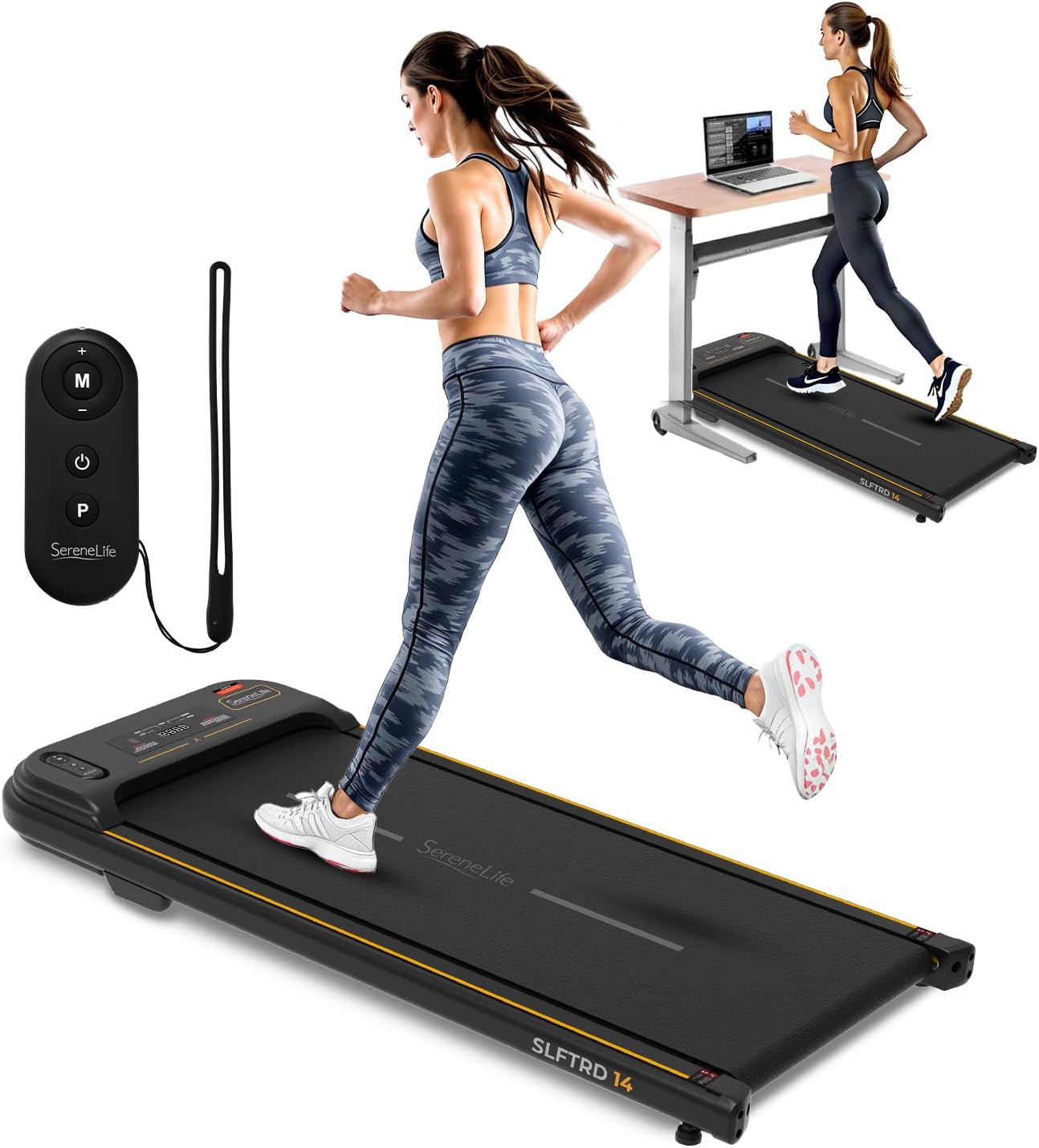 SereneLife Walking Pad: Smart Speed, Shock Absorption