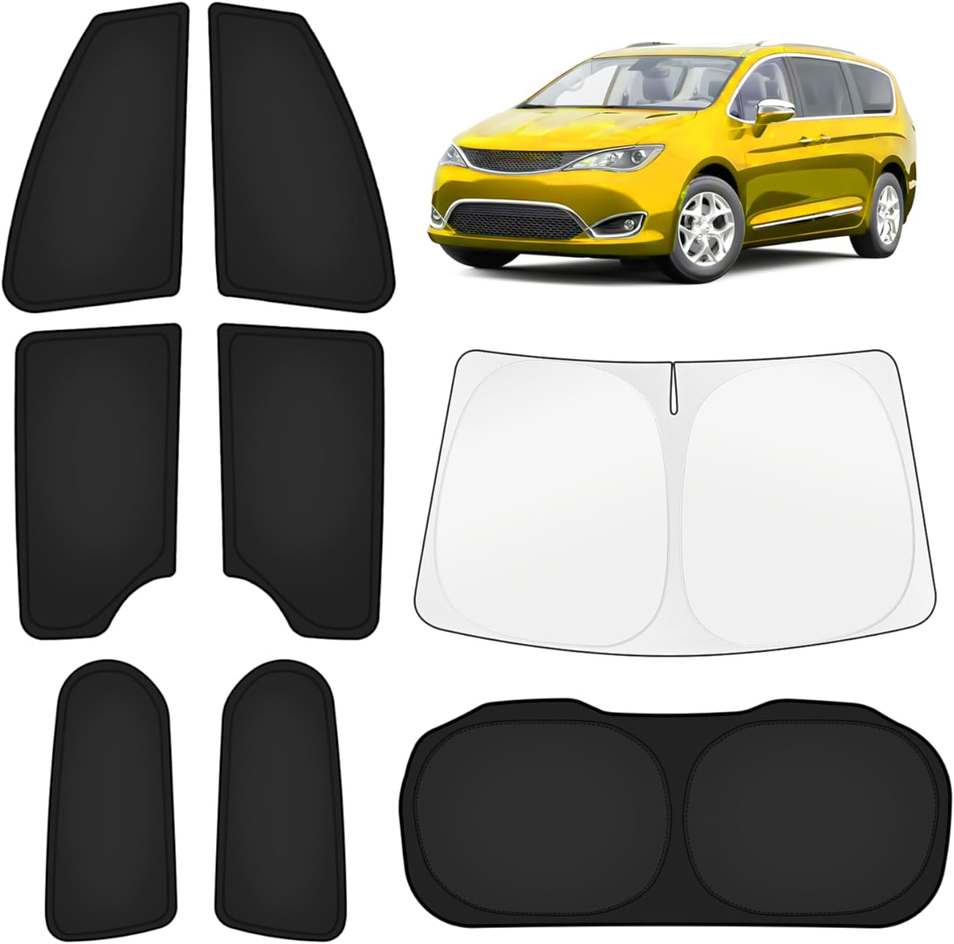 KUST Car Window Shades for Chrysler Pacifica 2017-2026 Full Set