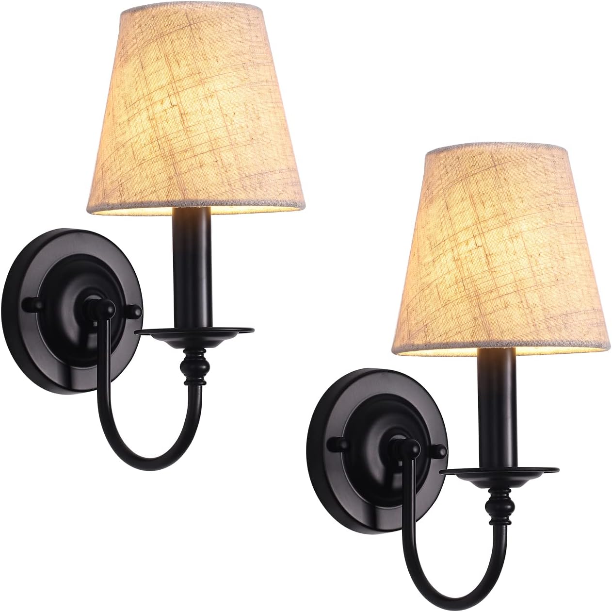 Modern Black Wall Sconces Set of Two for Stylish Lighting