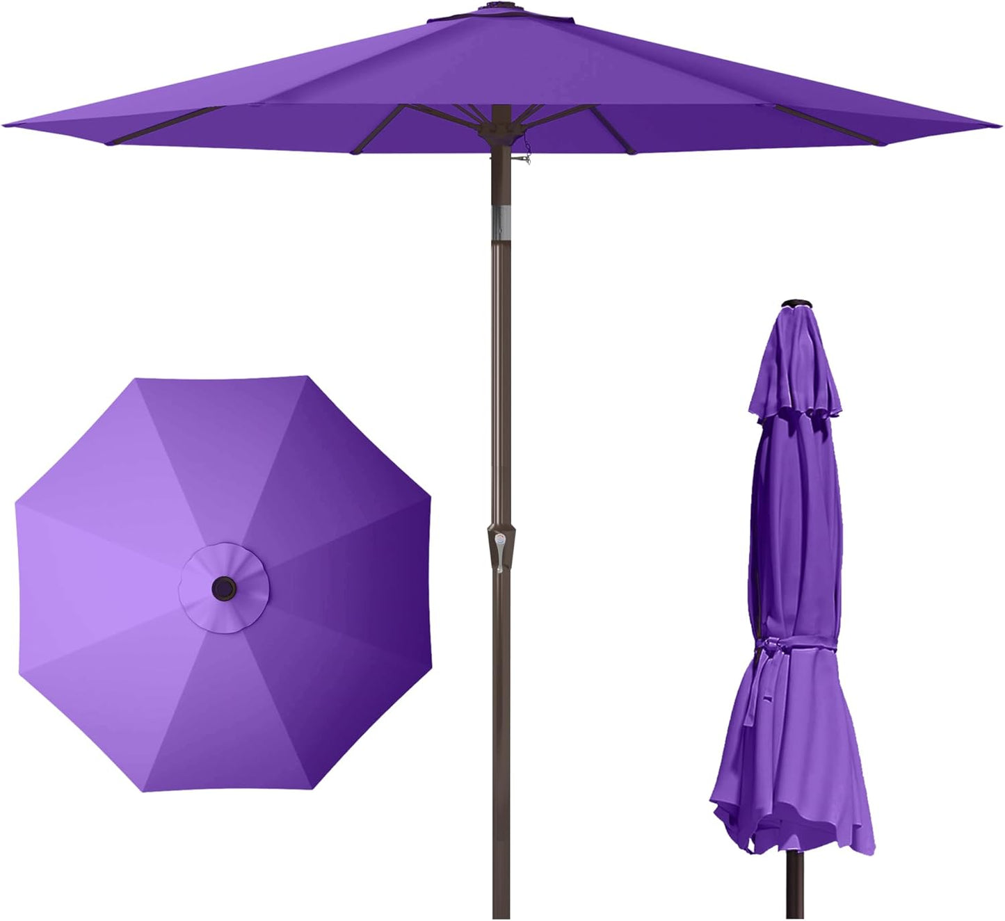 PatioKingdom 11FT Patio Umbrella with Push Button Tilt Feature