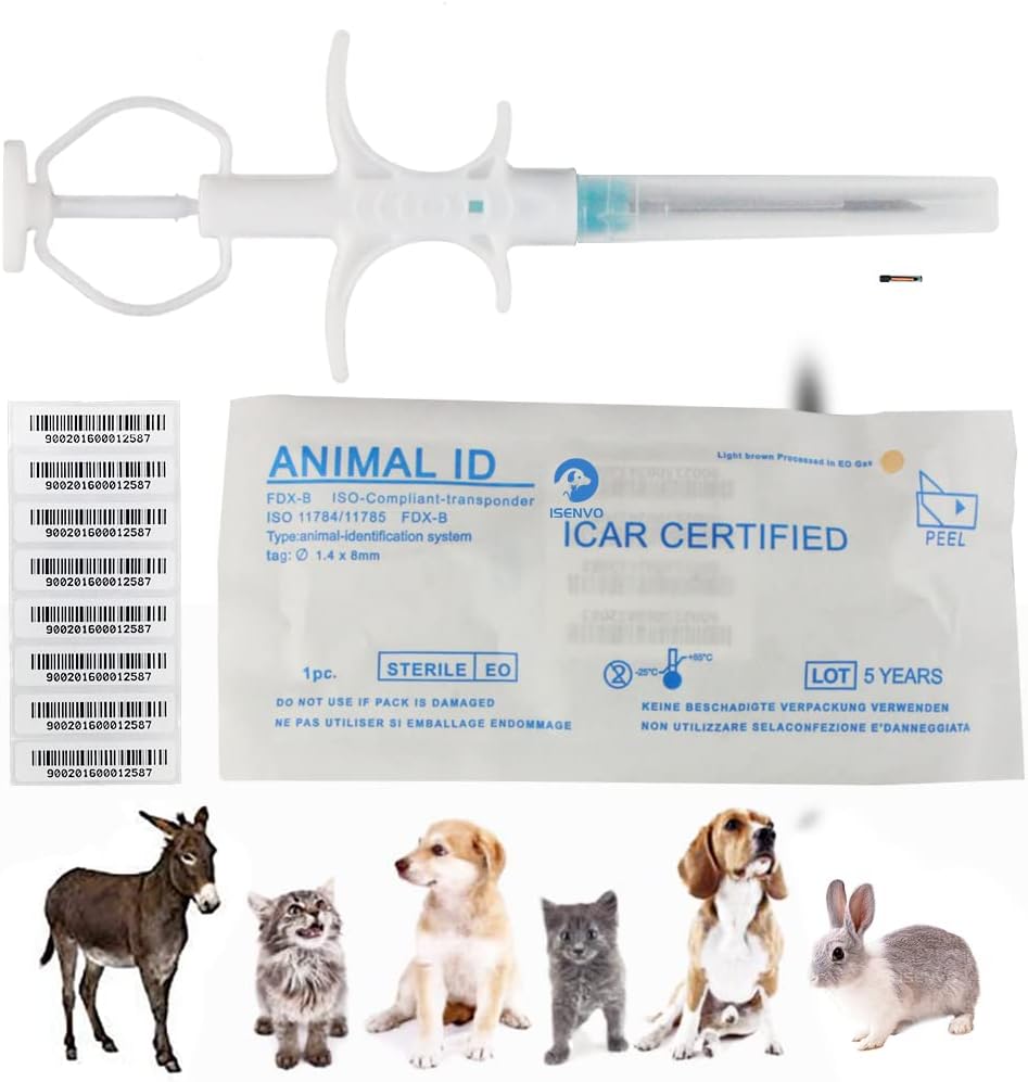 Universal Pet Microchip for Dogs, Cats, and Small Animals