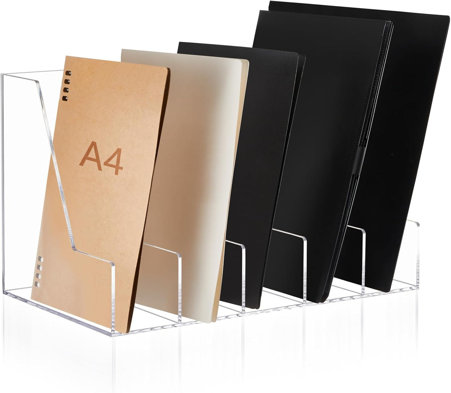 Clear Acrylic Magazine File Holder for Desk Organization