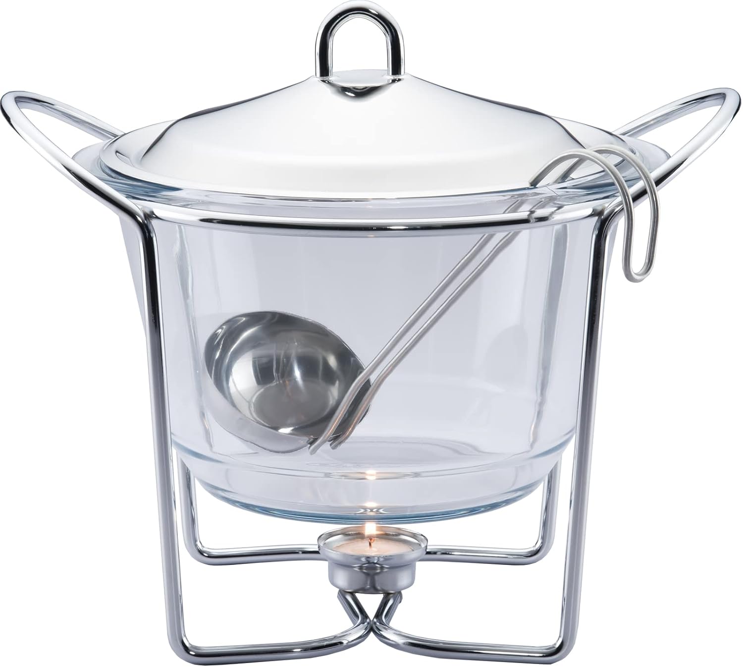 4 Quart Soup Warmer for Parties Buffet - Stainless Steel Tureen