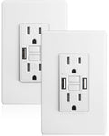 GFCI Outlet with Dual USB Ports for Safe Charging Convenience