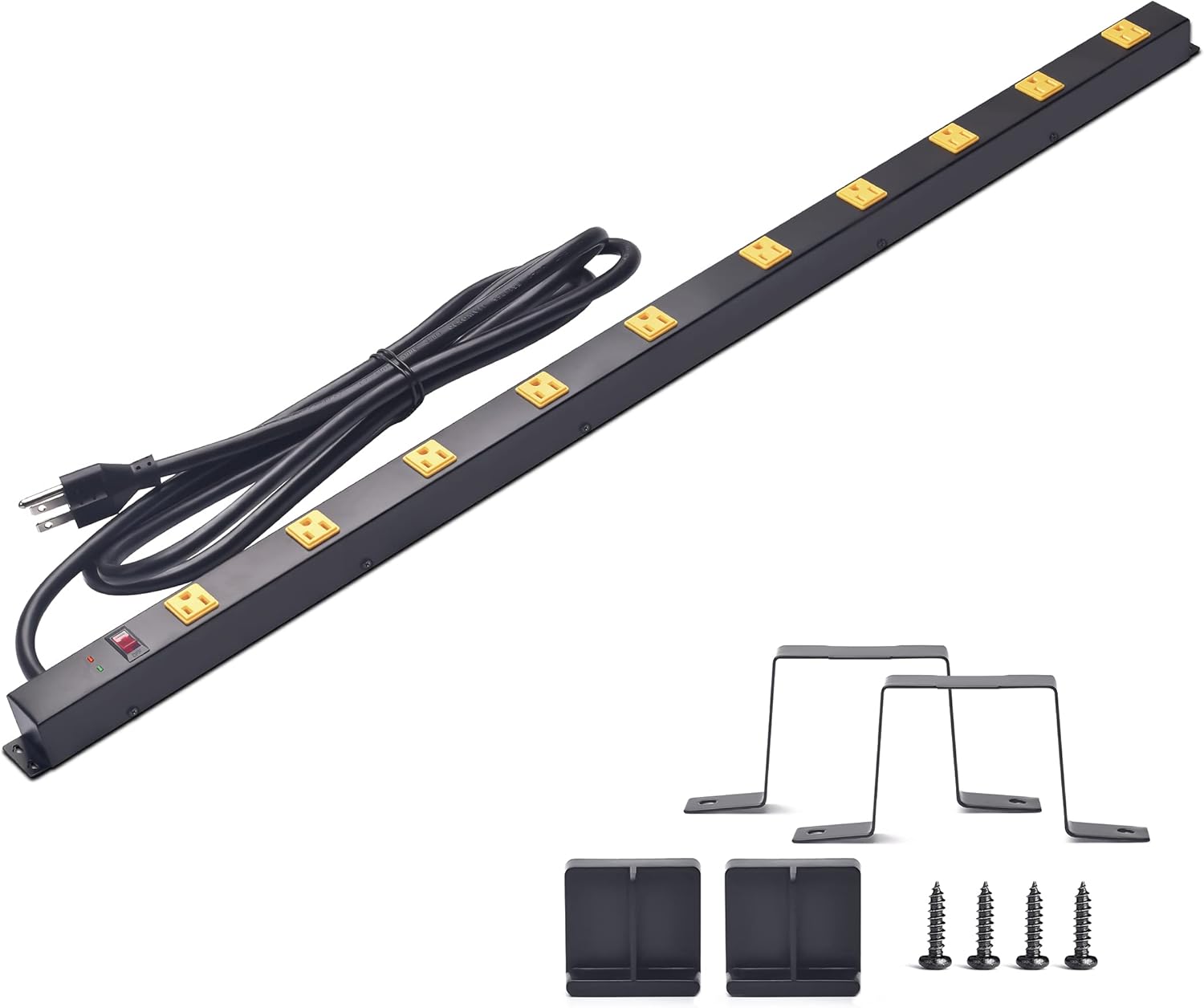 10-Outlet Heavy Duty Surge Protector Power Strip with 6-Foot Cord