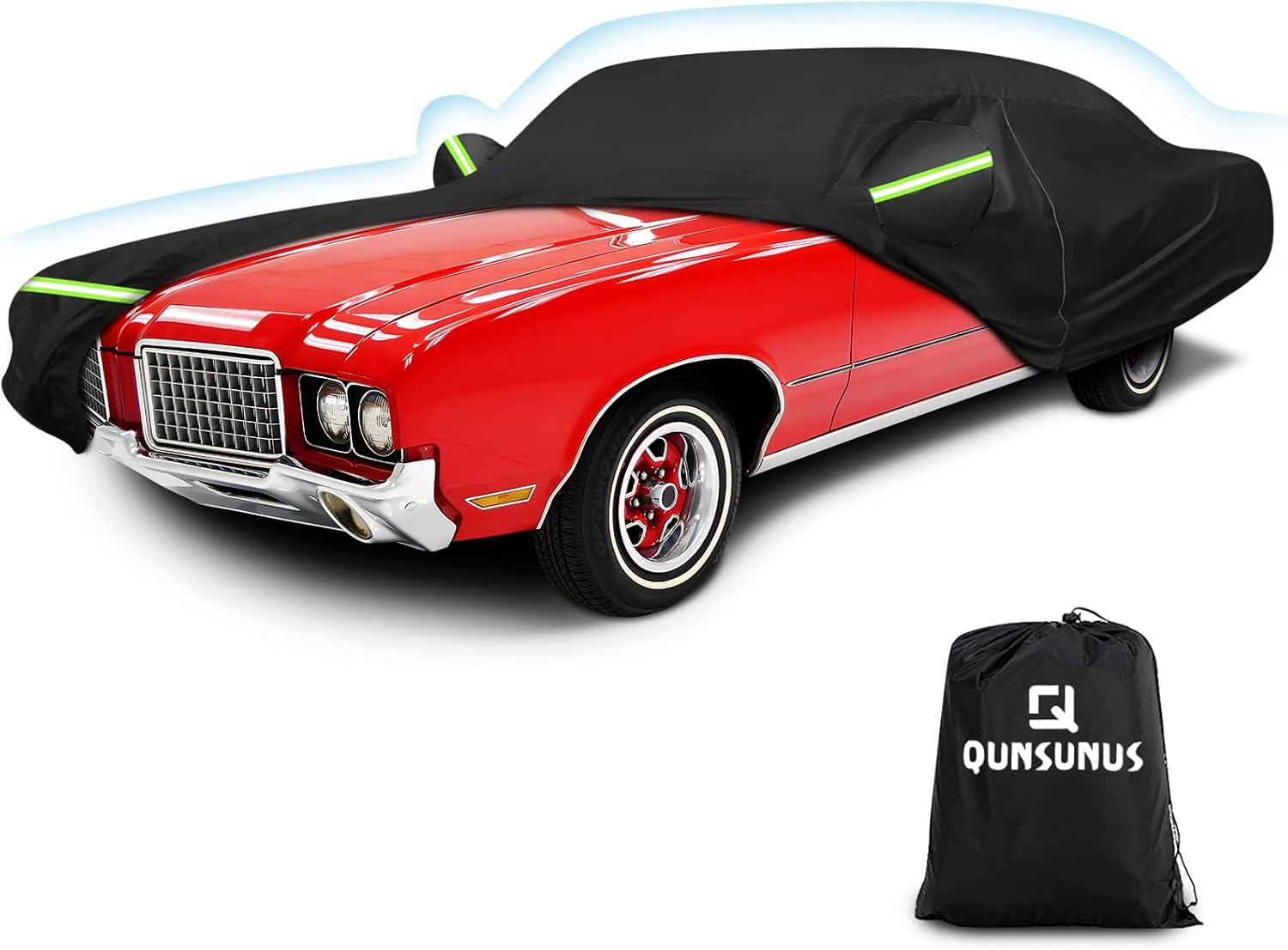 QUNSUNUS Waterproof Car Cover for Oldsmobile Cutlass 1966-1980