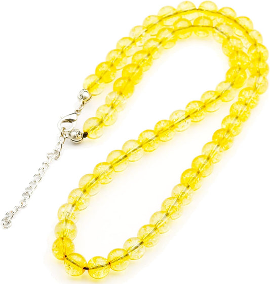 Natural Gemstone Beaded Choker Necklace for Chakra Balancing