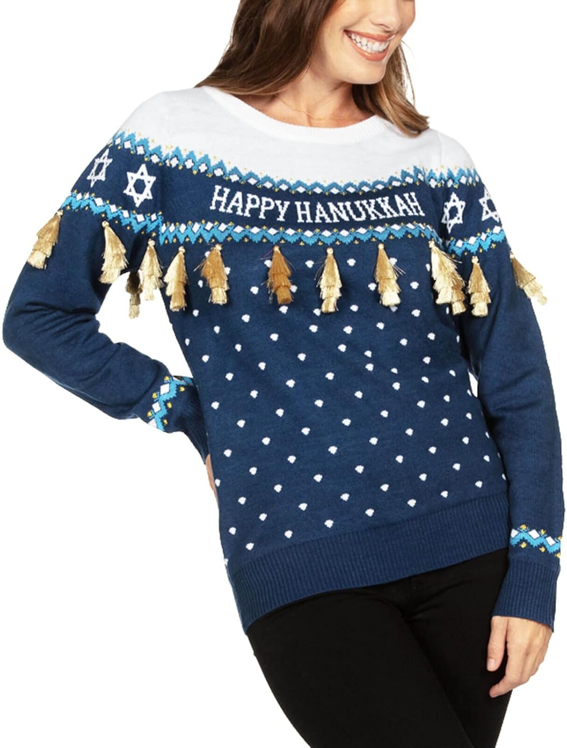 Tipsy Elves Hanukkah Sweaters for Women - Cute Holiday Pullovers