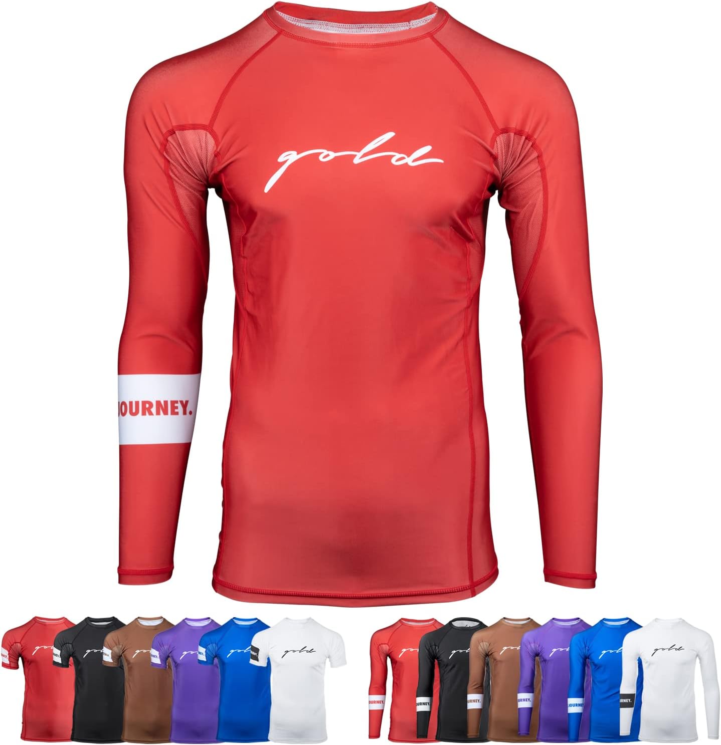 Gold BJJ Foundation Rash Guard for No-Gi and Gi Jiu Jitsu