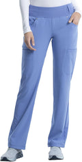 Mid Rise Straight Leg Scrub Pants for Women - Comfortable Pull-On Fit