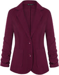 Unifizz Womens Casual Work Office Blazer Pockets Buttons Suit Jacket