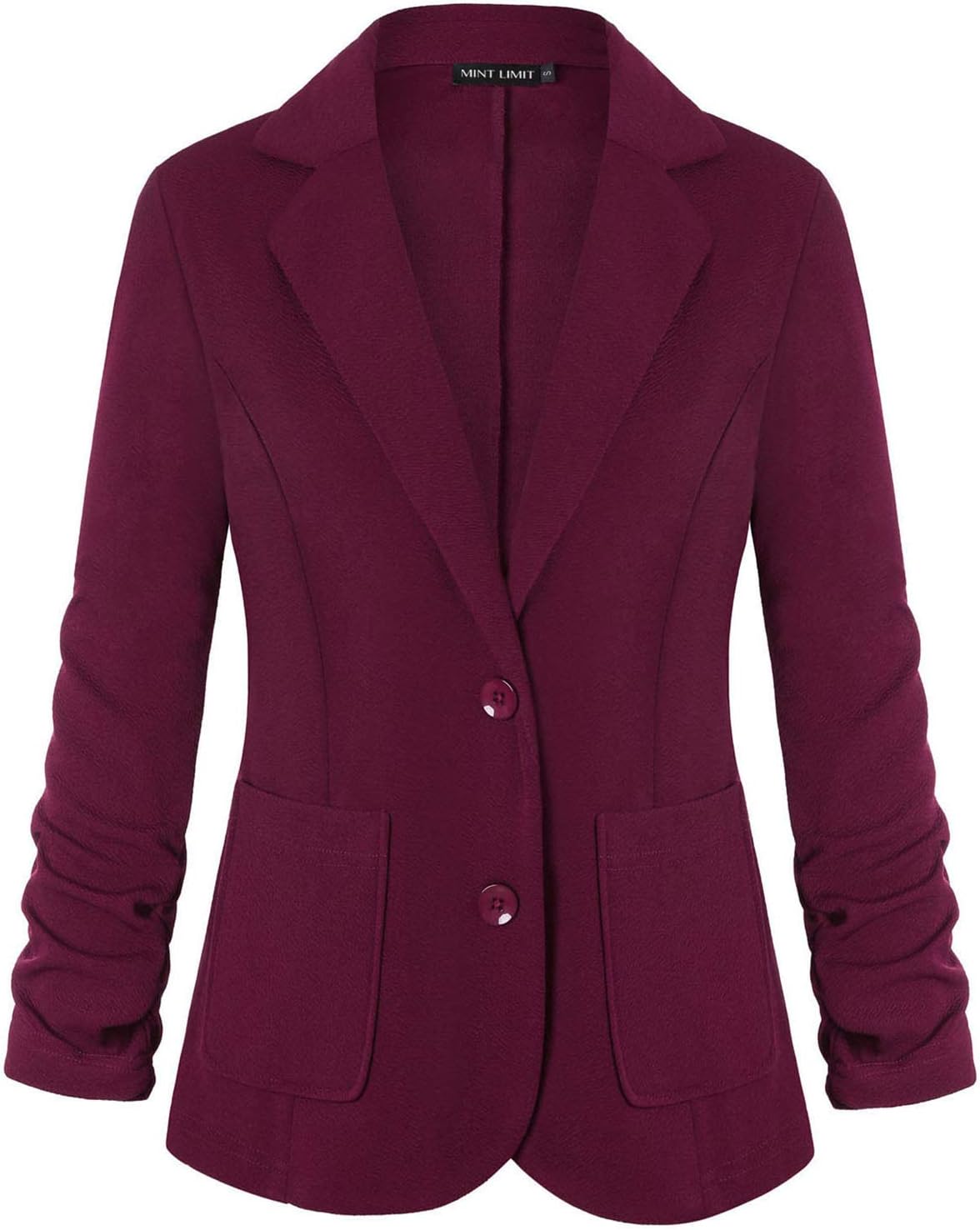 Unifizz Womens Casual Work Office Blazer with Pockets and Buttons