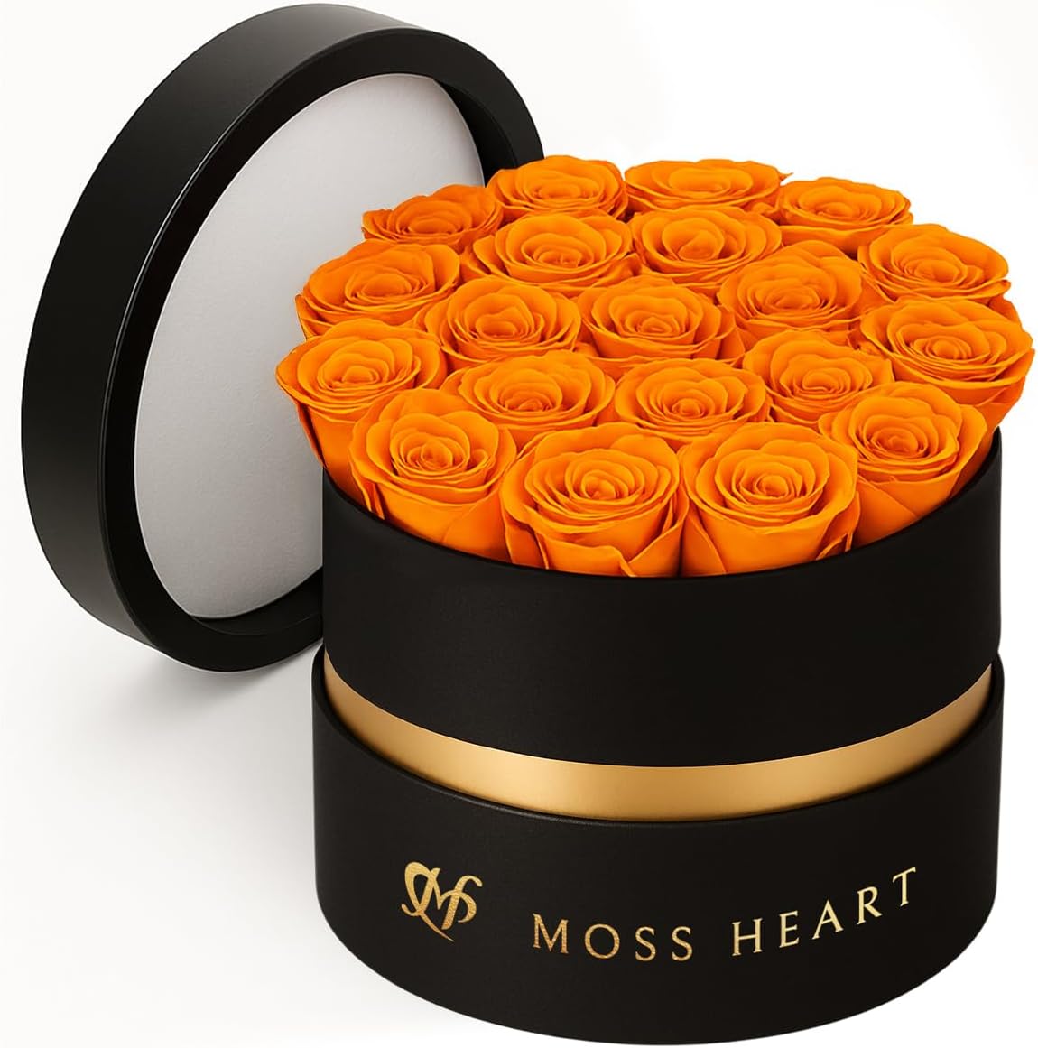 20 Preserved Roses in Round Box - Eternal Rose Bouquet Gift