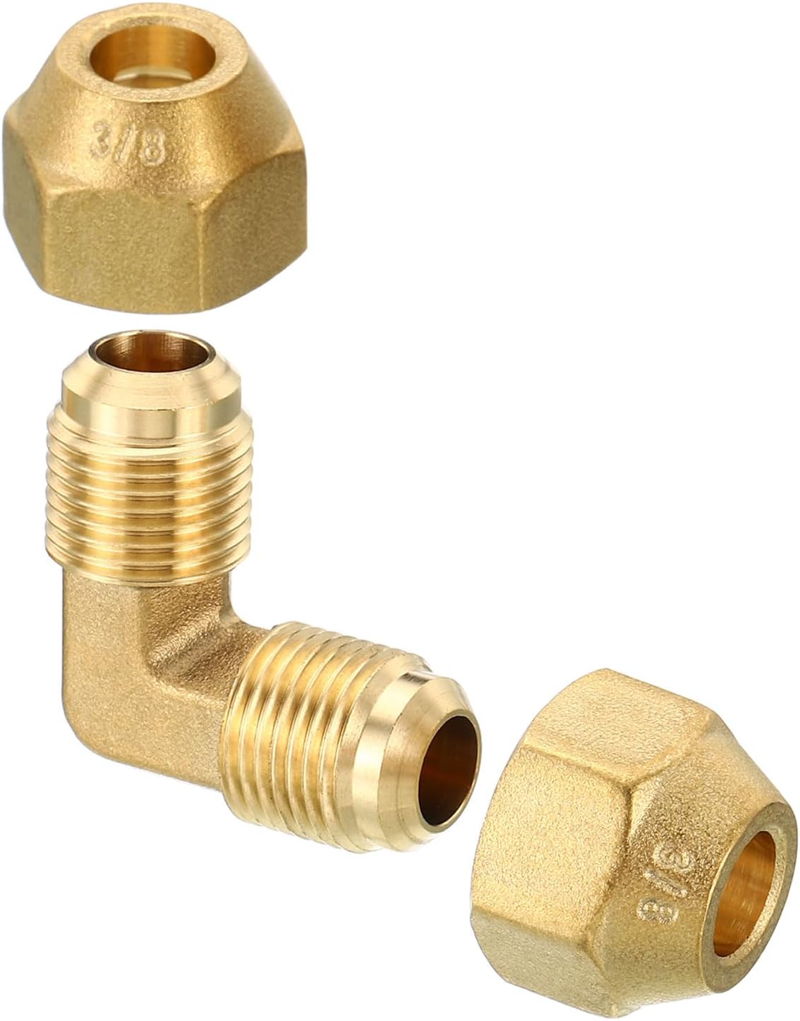 Brass Flare 90 Elbow Tube Fitting for HVAC Plumbing