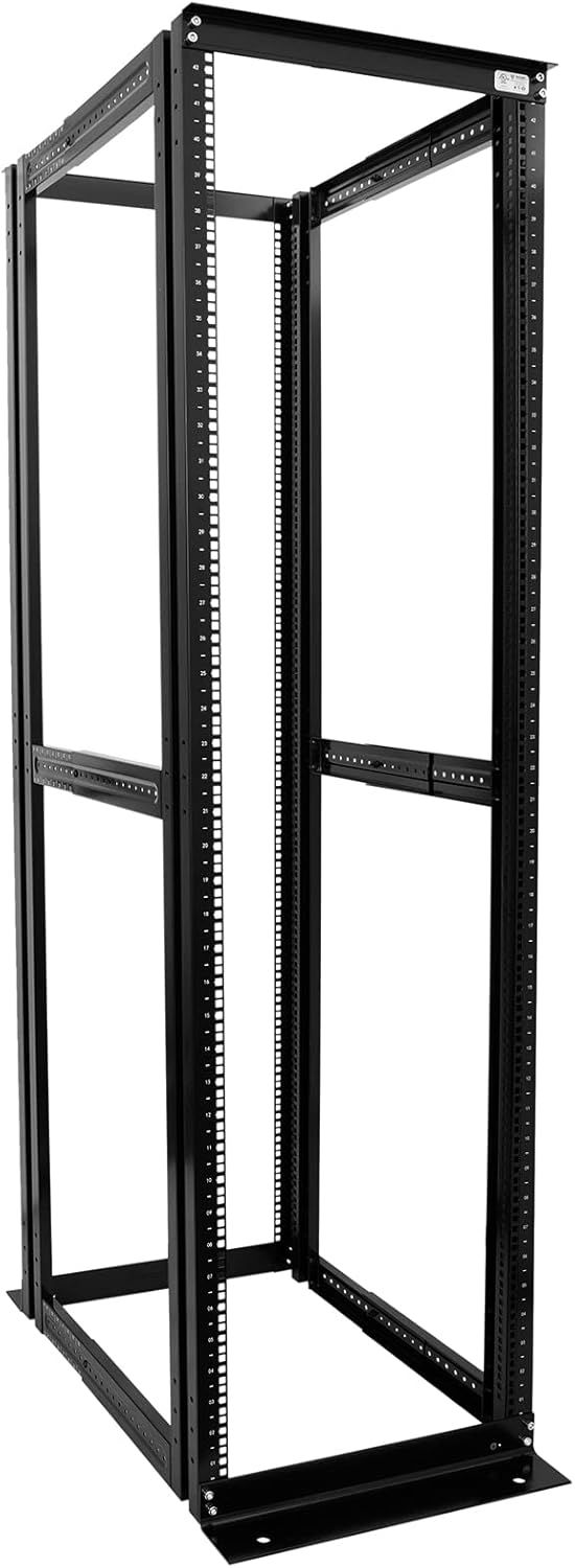 Raising Electronics 42U Open Rack Frame for 19 Inch Equipment