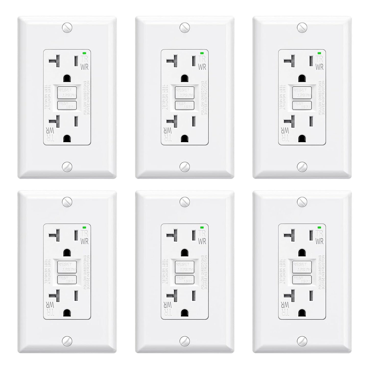 ELEGRP Outdoor GFCI Outlet 20 Amp with Self-Test Feature