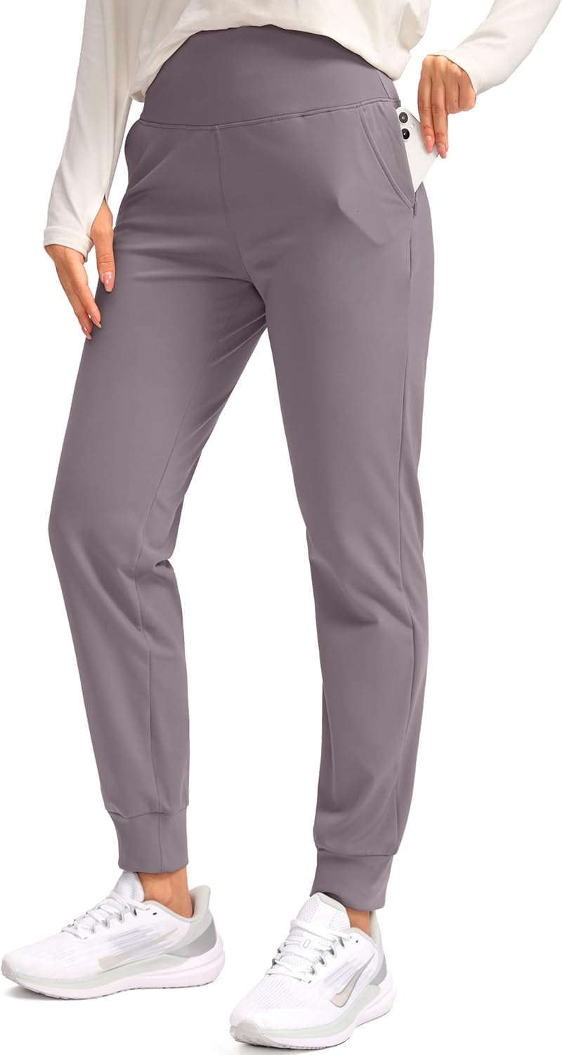 SANTINY Women's Fleece Lined Joggers for Winter Activities