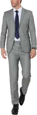 WEEN CHARM Men's Slim Fit Two Button Suit - Tailored Look