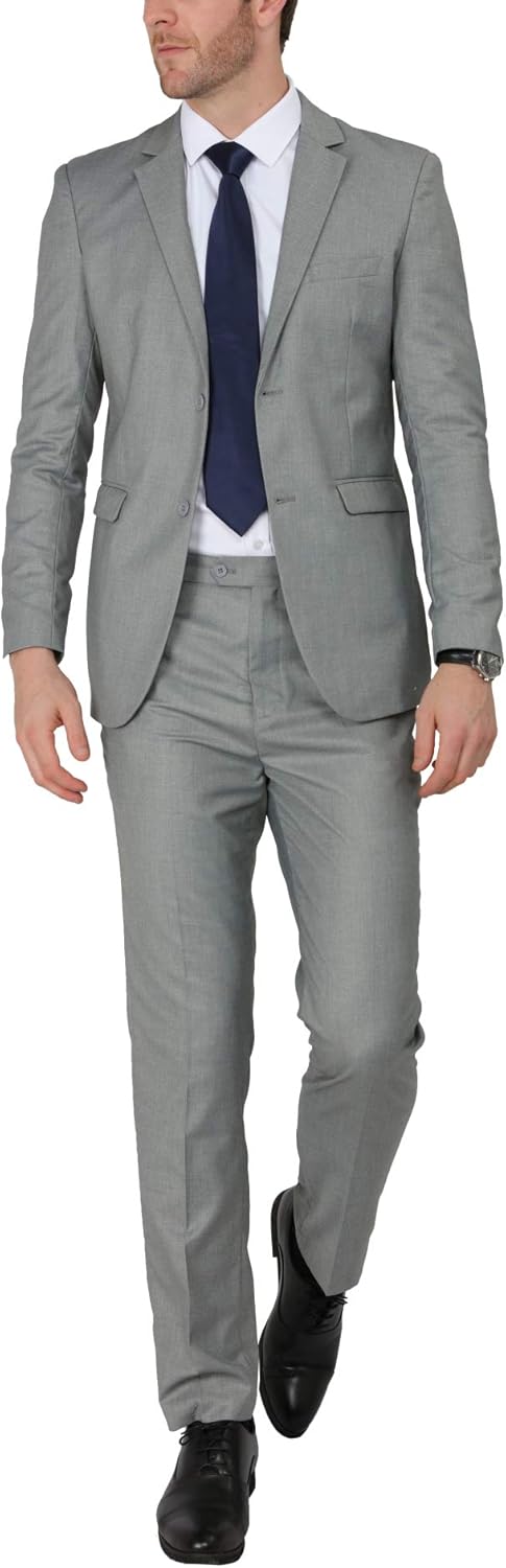 WEEN CHARM Men's Slim Fit Two Button Blazer Suit Set for Events