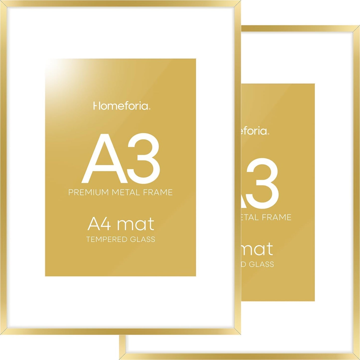 Homeforia A3 Picture Frame Gold for Stunning Wall Displays