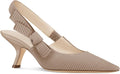 Coutgo Women's Slingback Kitten Heels for Stylish Work Comfort