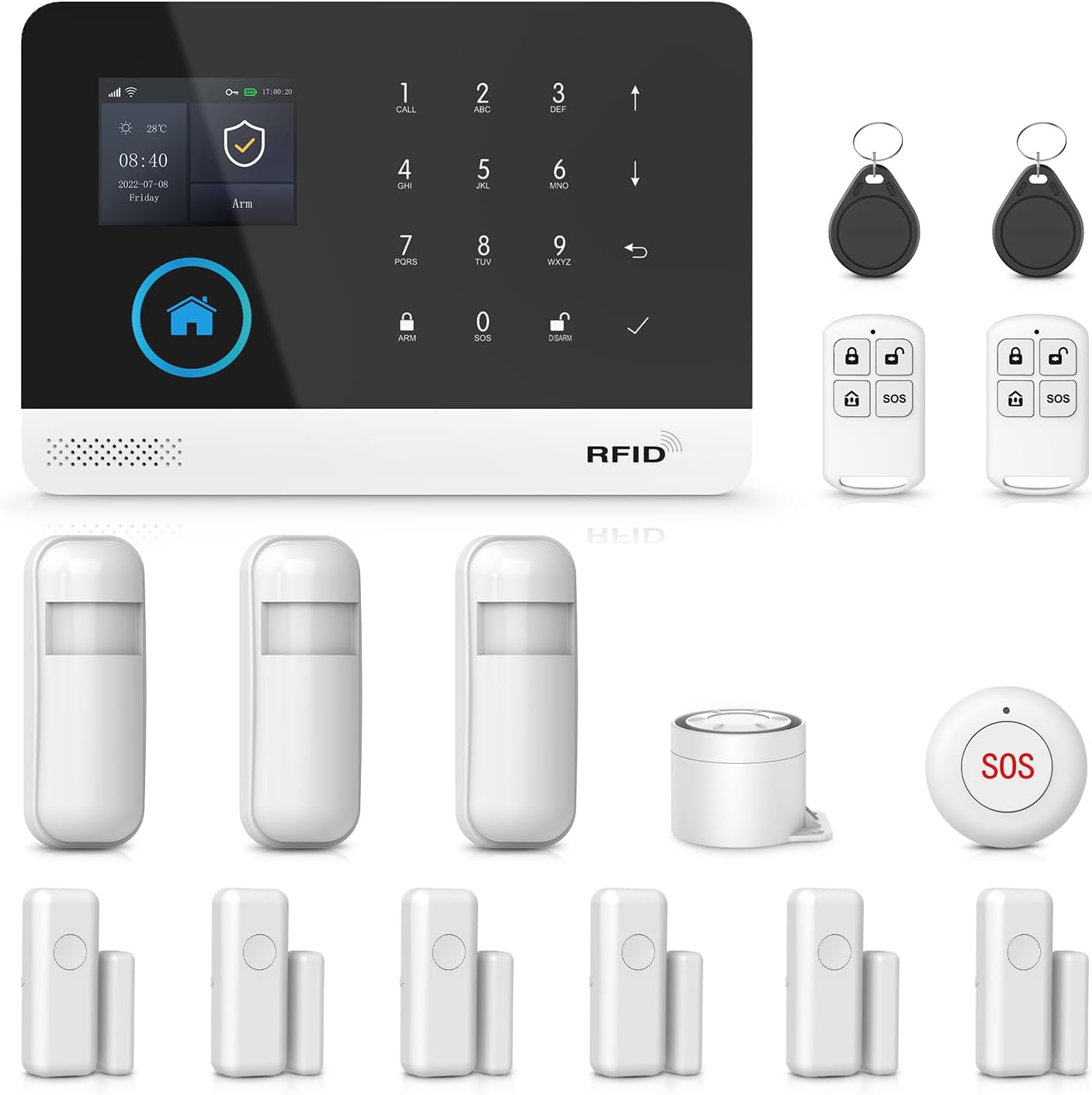 Home Security Alarm Systems with Tuya APP Remote Control