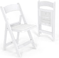 VINGLI Resin Folding Chairs with Cushion for Events and Parties